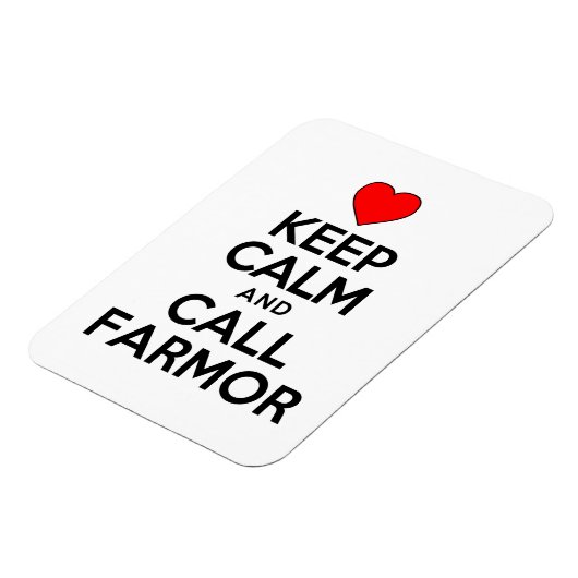 Behalt Ruhe und berufe den Bauernhof auf schwedisc Magnet (Linke Seite)