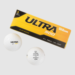 Behalt Ruhe und bete auf Inspiration mit Royal Cro Golfball