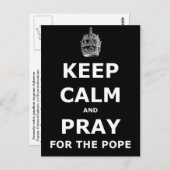 Behalt Ruhe und bete für den Papst Postkarte (Vorne/Hinten)