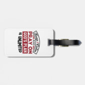 Behalt Ruhe und bete Gottes Plan ist unbegrenzt Zi Gepäckanhänger (Rückseite horizontal)