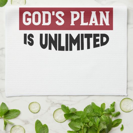 Behalt Ruhe und bete Gottes Plan ist unbegrenzt Zi Geschirrtuch (Gefaltet)