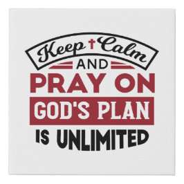 Behalt Ruhe und bete Gottes Plan ist unbegrenzt Zi Künstlicher Leinwanddruck