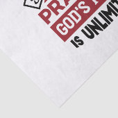 Behalt Ruhe und bete Gottes Plan ist unbegrenzt Zi Seidenpapier (Ausschnitt)