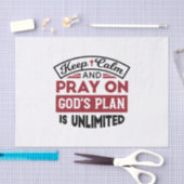 Behalt Ruhe und bete Gottes Plan ist unbegrenzt Zi Seidenpapier (Handwerk)