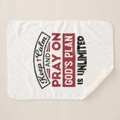 Behalt Ruhe und bete Gottes Plan ist unbegrenzt Zi Sherpadecke (Vorderseite (Horizontal))