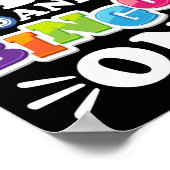 Behalt Ruhe und Bingo an! Funny Lucky Gambling Poster (Ecke)