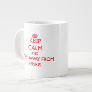 Behalt Ruhe und bleibe weg von Fenris Jumbo-Tasse