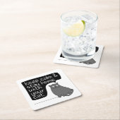 Behalt Ruhe und Bleibe Zuhause mit deiner Katze Rechteckiger Pappuntersetzer (Vor Ort)