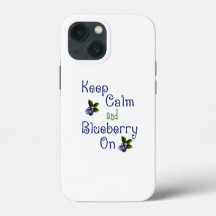 Behalt Ruhe und Blueberry auf Case-Mate-iPhone