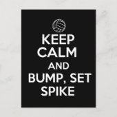 Behalt Ruhe und Bump, Set, Spike Postkarte (Vorderseite)