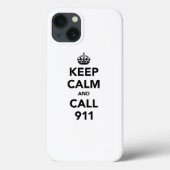 Behalt Ruhe und Call 911 Case-Mate iPhone Hülle (Rückseite)