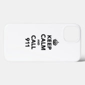 Behalt Ruhe und Call 911 Case-Mate iPhone Hülle (Rückseite (Horizontal))