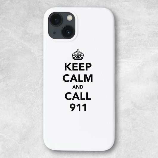 Behalt Ruhe und Call 911 Case-Mate iPhone Hülle