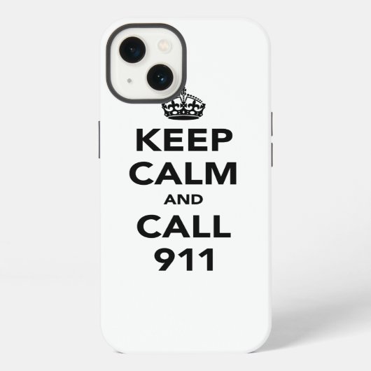 Behalt Ruhe und Call 911 iPhone Hülle (Rückseite)
