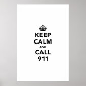 Behalt Ruhe und Call 911 Poster (Vorne)