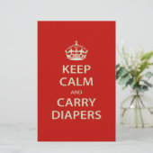 Behalt Ruhe und Carry Diapers Briefpapier (Stehend Vorderseite)