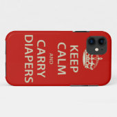 Behalt Ruhe und Carry Diapers Case-Mate iPhone Hülle (Rückseite (Horizontal))