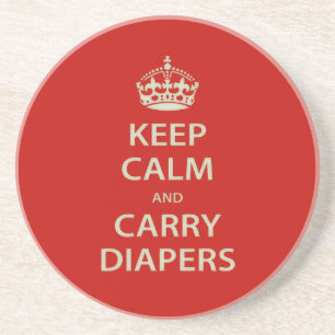 Behalt Ruhe und Carry Diapers Untersetzer
