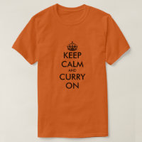 Behalt Ruhe und Curry beim Kochen im Shirt