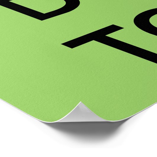 Behalt Ruhe und Don't Touch Poster (Ecke)