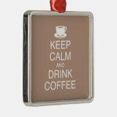 Behalt Ruhe und Drink-Kaffeedekoration Silbernes Ornament (Rechts)