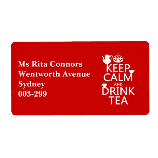 Behalt Ruhe und Drink Tee - Alle Farben (Vorne)