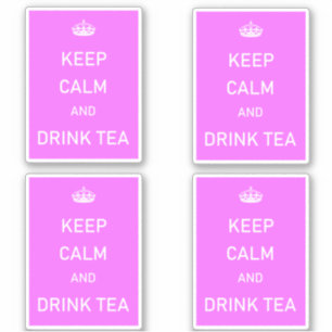 Behalt Ruhe und Drink Tee Meme Aufkleber