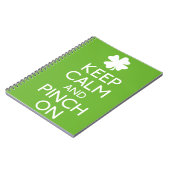 Behalt Ruhe und Druck auf Notebook Notizblock (Linke Seite)