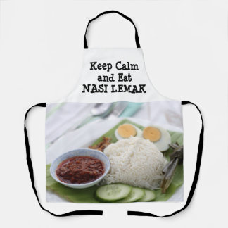 Behalt Ruhe und Eat Nasi Lemak Schürze