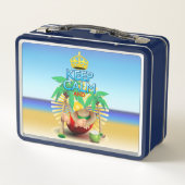 Behalt Ruhe und ... entspanne dich auf der Hängema Metall Brotdose (Rückseite)