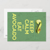Behalt Ruhe und esse Avocado Postkarte (Vorne/Hinten)