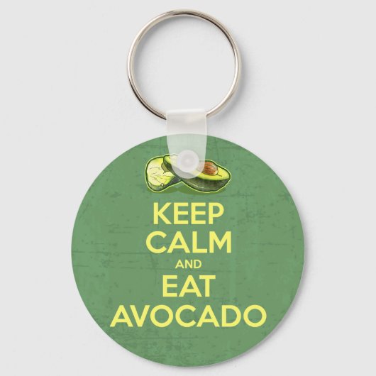 Behalt Ruhe und esse Avocado Schlüsselanhänger (Vorderseite)