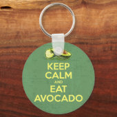 Behalt Ruhe und esse Avocado Schlüsselanhänger (Vorderseite)