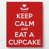Behalt Ruhe und esse einen Cupcake Red Fotoplatte (Vorderseite)