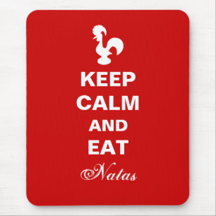 Behalt Ruhe und esse Natas Mousepad. Mousepad