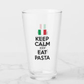 Behalt Ruhe und esse Pasta Glas (Rückseite)