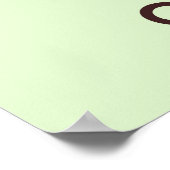 Behalt Ruhe und Essen Cake Poster Print (Ecke)