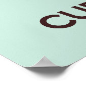 Behalt Ruhe und essen Cupcakes Plakat drucken (Ecke)