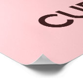 Behalt Ruhe und essen Cupcakes Plakat drucken (Ecke)