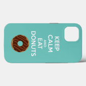 Behalt Ruhe und Essen Donuts Handy Case (Rückseite (Horizontal))