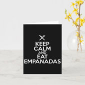 Behalt Ruhe und essen Empanadas Kulinarisches Humo Karte (Gelbe Blume)