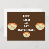 Behalt Ruhe und essen Matzah Funny Pessach Design Postkarte (Vorne/Hinten)