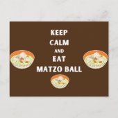 Behalt Ruhe und essen Matzah Funny Pessach Design Postkarte (Vorderseite)