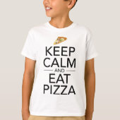 Behalt Ruhe und essen Pizza Funny Italian Food Lov T-Shirt (Vorderseite)