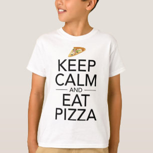 Behalt Ruhe und essen Pizza Funny Italian Food Lov T-Shirt