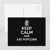 Behalt Ruhe und essen Popcorn Print Movie Box G Postkarte (Vorne/Hinten)