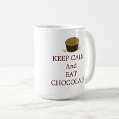 Behalt Ruhe und essen Schokolade Kaffeetasse (VorderseiteRechts)