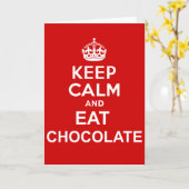 Behalt Ruhe und essen Schokolade Karte (Gelbe Blume)