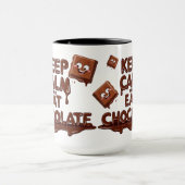 Behalt Ruhe und essen Schokolade Liebhaber der Sch Tasse (Zentrum)