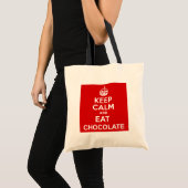 Behalt Ruhe und essen Schokolade Tragetasche (Vorderseite (Produkt))